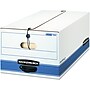 Bankers Box Stor/File Medium-Duty FastFold File Storage Boxes, String & Button, Legal Size, White/Blue, 12/Carton (00705)~#|#~sp92175557_sc7
