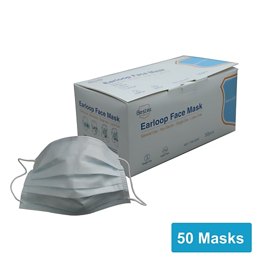 Disposable Earloop Face Mask, 50/Box (FM-34EE)