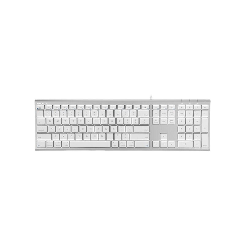 Macally Ultra Slim Wired Keyboard, White (ACEKEYA) image 1