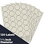 JAM Paper Round Label Sticker Seals, 1 2/3" Diameter, Ivory, 24 Labels/Sheet, 5 Sheets/Pack (147627045)~#|#~sp92281085_sc7
