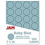 JAM Paper Round Label Sticker Seals, 1 2/3", Baby Blue, 24 Labels/Sheet, 5 Sheets/Pack (40528290)~#|#~sp92281315_sc7
