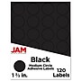 JAM Paper Round Label Seals, 1 2/3" Diameter, Black, 24 Labels/Sheet, 5 Sheets/Pack (302229594)~#|#~sp92281317_sc7