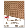 JAM Paper Circle Round Label Sticker Seals, 0.75 Inch Diameter, Brown Kraft, 108/Pack (3147612188)~#|#~sp92281320_sc7