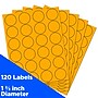 JAM Paper Round Label Sticker Seals, 1 2/3" Diameter, Neon Orange, 24 Labels/Sheet, 5 Sheets/Pack (354329580)~#|#~sp92281378_sc7