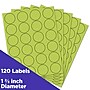 JAM Paper Round Label Seals, 1 2/3" Diameter, Ultra Lime Green, 24 Labels/Sheet, 5 Sheets/Pack (147627049)~#|#~sp92281395_sc7