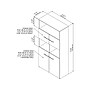 Bush Business Furniture Office 500 70"H 5-Shelf Bookcase with Doors, Black Walnut (OFB136BW)~#|#~sp92290659_sc7