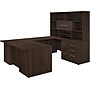 Bush Business Furniture Office 500 72"W U Shaped Executive Desk with Drawers and Hutch, Black Walnut (OF5003BWSU)~#|#~sp92290662_sc7