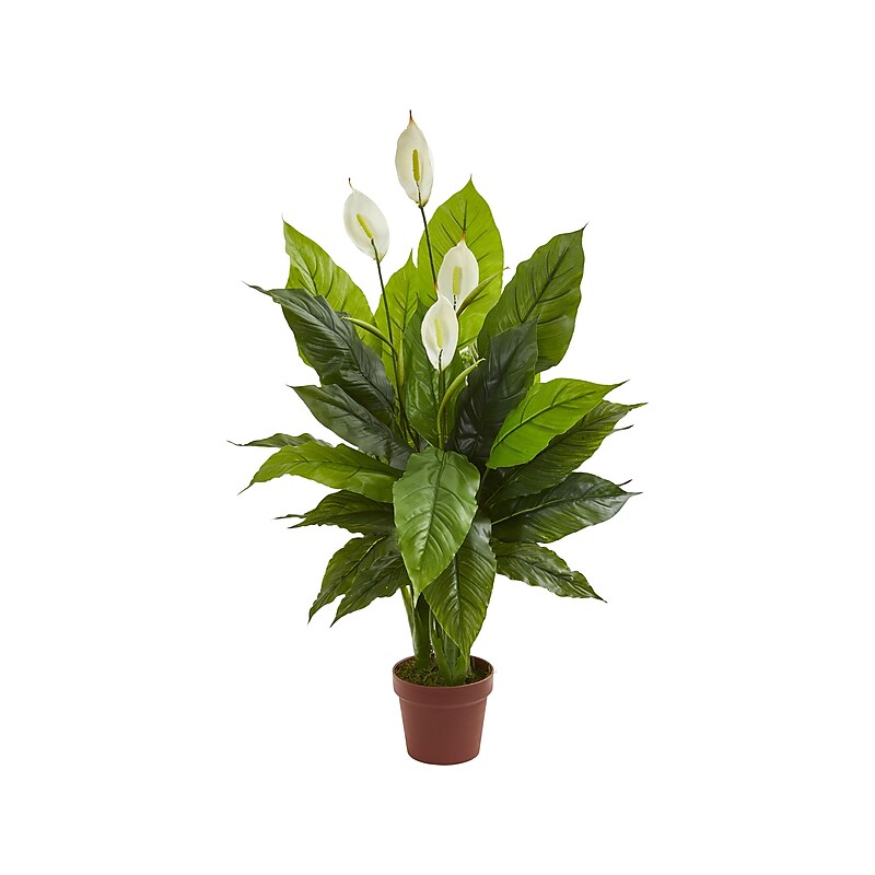 Nearly Natural Spathiphyllum in Pot (8319) image 1