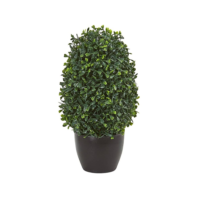 Nearly Natural Boxwood Topiary Plant in Pot (4355) image 1