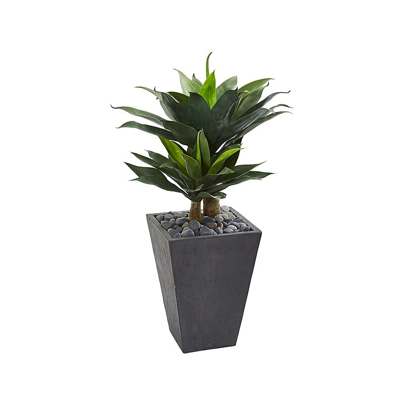 Nearly Natural Double Agave Succulent Plant in Pot (9517) image 1
