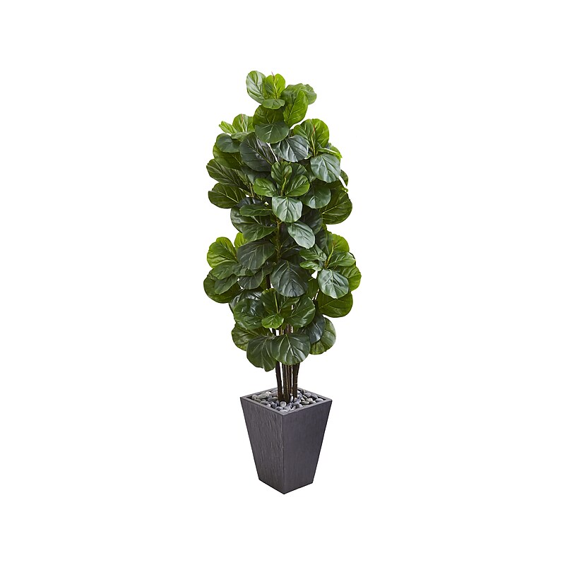 Nearly Natural Fiddle Leaf Fig Tree in Planter (9752) image 1