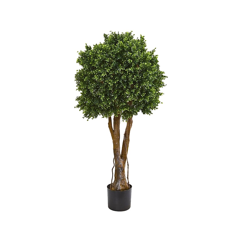 Nearly Natural Boxwood Topiary Tree in Pot (9150) image 1