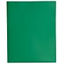 JAM Paper 2-Pocket Plastic Folders with 3 Fasteners, Green, 6/Pack (382ECGRD)~#|#~sp92366486_sc7