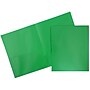 JAM Paper 2-Pocket Plastic Folders, Green, 6/Pack (382EGRD)~#|#~sp92366508_sc7