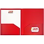 JAM Paper Heavy Duty 2-Pocket Folders, Red, 6/Pack (383HREDZ)~#|#~sp92366520_sc7