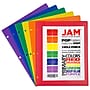 JAM Paper 2-Pocket Plastic Folders, Multicolored, Assorted Primary Colors, 6/Pack (382EHPASTPR)~#|#~sp92366550_sc7