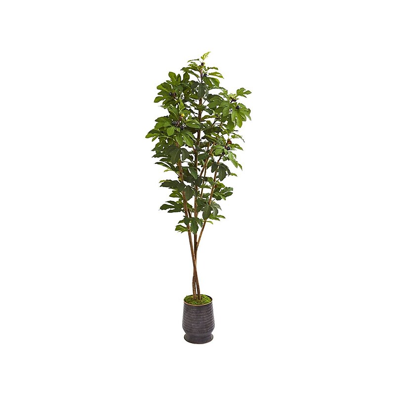 Nearly Natural Fig Tree in Planter (9673) image 1