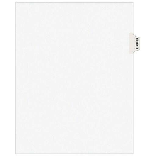 Letter Avery 01060 Avery-Style Legal Exhibit Side Tab Divider White 25/Pack Title: 60 