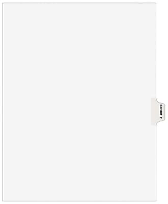 Avery 11945 Avery-Style Preprinted Legal Bottom Tab Divider Letter Pack of 25 White Exhibit F 