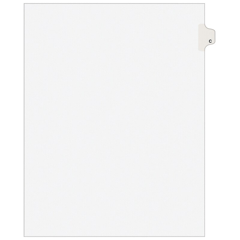 Avery Individual Legal Dividers, Letter Size, Tab C, White (01403) image 1