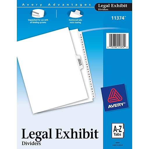 全国送料無料 Dividers, Paper Legal Collated Premium Avery A-Z of Table & アイドルグッズ