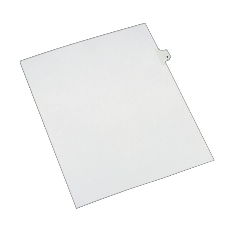 Avery Legal Pre-Printed Paper Dividers, Side Tab #7, White, Allstate Style, Letter Size, 25/Pack (82205) image 1