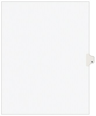 Side Tab Avery Style 5 Individual Legal Exhibit Dividers Pack of 25 White 8.5 x 11 inches 