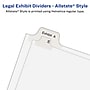 Avery Legal Pre-Printed Numeric Paper Divider, 1 -25 Tabs, White, 1 Set (AVE01701)~#|#~sp92670931_sc7