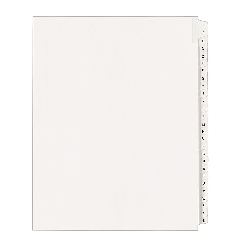 Avery Legal Pre-Printed Paper Divider Collated Set, A-Z Tabs, White, Allstate Style, Letter Size  (01700) image 1