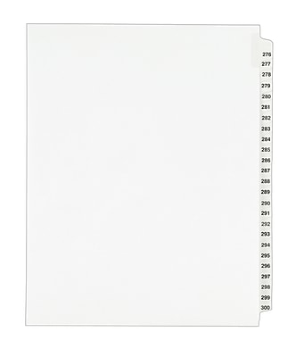 Side Tabs Standard Collated Sets Letter Size Avery Legal Dividers 301-325 01342 