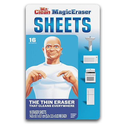 Mr. Clean, Magic Eraser Sheets, Original, 16/Pack (90618) Staples