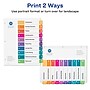 Avery Ready Index Table of Contents Paper Dividers, 1-10 Tabs, Multicolor, 6 Sets/Pack (11188)~#|#~sp92673023_sc7