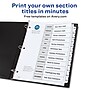 Avery Ready Index Table of Contents Paper Dividers, Jan-Dec Tabs, White (11126)~#|#~sp92673030_sc7