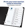 Avery Ready Index Table of Contents Paper Dividers, 1-8 Tabs, White (11132)~#|#~sp92673062_sc7