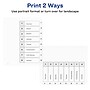 Avery Ready Index Table of Contents Paper Dividers, 1-8 Tabs, White (11132)~#|#~sp92673063_sc7