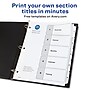 Avery Ready Index Table of Contents Paper Dividers, 1-5 Tabs, White (11130)~#|#~sp92673070_sc7