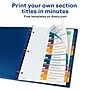 Avery Ready Index Table of Contents Plastic Dividers, 1-10 Tabs, Multicolor (11818)~#|#~sp92673140_sc7