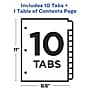 Avery Ready Index Table of Contents Plastic Dividers, 1-10 Tabs, Multicolor (11818)~#|#~sp92673141_sc7