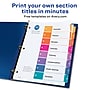 Avery Customizable Table of Contents Divider, Multicolor, 3 Sets/Pack (11071)~#|#~sp92673158_sc7