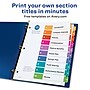 Avery Customizable Table Of Contents Ready Index Pre-Printed Paper Divider, 10-Tab, White, 3/Pack (11072)~#|#~sp92673166_sc7
