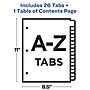 Avery Ready Index Table of Contents EcoFriendly Paper Dividers, A-Z Tabs, Multicolor (11085)~#|#~sp92673300_sc7