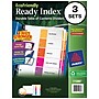 Avery Ready Index Table of Contents EcoFriendly Paper Dividers, 1-5 Tabs, Multicolor, 3 Sets/Pack (11080)~#|#~sp92673315_sc7