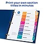 Avery Ready Index Table of Contents Paper Dividers, 1-8 Tabs, Multicolor, 24 Sets/Box (11168)~#|#~sp92673393_sc7