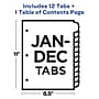 Avery Ready Index Table of Contents Paper Dividers, 1-12 Tabs, Contemporary Multicolor (11847)~#|#~sp92673410_sc7
