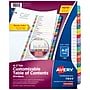 Avery Ready Index Table of Contents Paper Dividers, A-Z Tabs, Contemporary Multicolor (11844)~#|#~sp92673426_sc7
