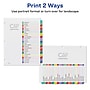 Avery Ready Index Table of Contents Paper Dividers, A-Z Tabs, Contemporary Multicolor (11844)~#|#~sp92673428_sc7