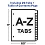 Avery Ready Index Table of Contents Paper Dividers, A-Z Tabs, Contemporary Multicolor (11844)~#|#~sp92673429_sc7