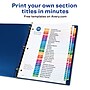 Avery Ready Index Table of Contents Paper Dividers, 1-31 Tabs, Multicolor, 6 Sets/Pack (11831)~#|#~sp92673458_sc7