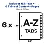 Avery Ready Index Table of Contents Pre-Printed Paper Divider, A-Z Tabs , Multicolor, 6 Sets (11832)~#|#~sp92673465_sc7