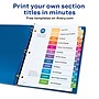 Avery Ready Index Table of Contents Pre-Printed Monthly Paper Divider, Jan-Dec, Multicolor, 6 Sets (11830)~#|#~sp92673566_sc7